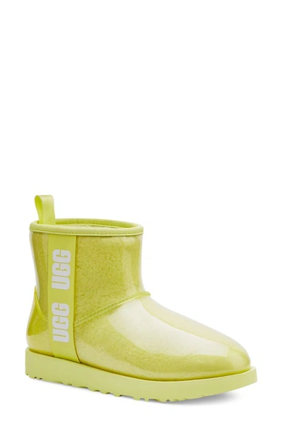 Ugg Classic Mini Waterproof Clear Boot In Pollen