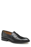 Johnston & Murphy Meade Penny Loafers In Black Italian Calfskin