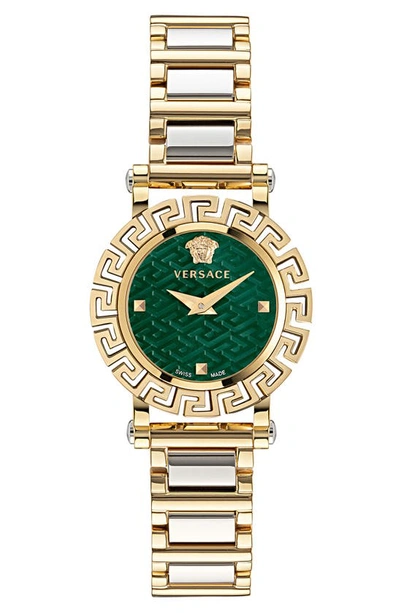 Versace Greca Glam Bracelet Watch, 30mm In Gold