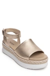 Nerogiardini Ankle Strap Platform Sandal In Platinum