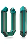 Swarovski Lucent Hoop Earrings In Emerald