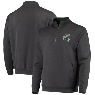 Colosseum Men's Charcoal Michigan State Spartans Tortugas Logo Quarter-zip Jacket