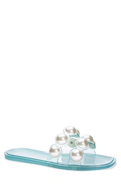Chinese Laundry Carlo Pearly Double Strap Slide Sandal In Blue