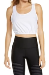 Alo Yoga Cool Breeze Crop Tank In White