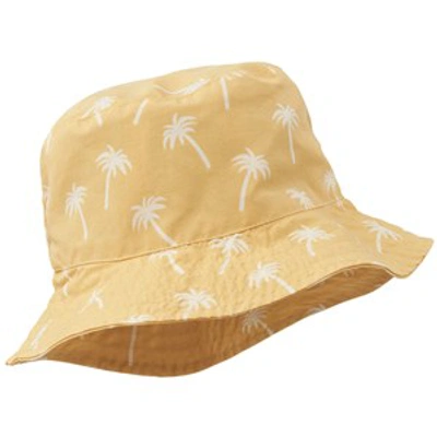 Liewood Babies'  Palms/jojoba Damon Bucket Hat In Yellow