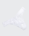 Hanky Panky Stretch Lace Traditional-rise Thong In White