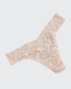 Hanky Panky Signature Lace Original Rise Thong Underwear In Chai