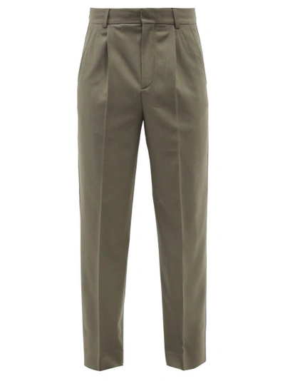 Another Aspect Pleated Wool Trousers In Light Brown