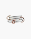 Spinelli Kilcollin Orion Sg 3-link Ring In Sterling Silver With 18k Gold