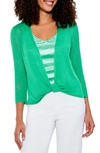 Nic + Zoe 4-way Convertible Cardigan In Jade