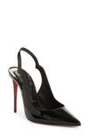 Christian Louboutin Hot Chick Sling 100 Patent Slingback Pump In Black