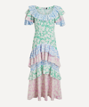 Rixo London Benita Tiered Floral-print Fil Coupé Cotton-voile Maxi Dress In Multicoloured Floral Print