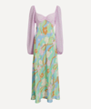 Rixo London Gio Printed Panelled Silk Maxi Dress In Hibiscus Spot Mix