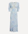 Rixo London Gemma Blue Floral-print Maxi Dress In Blue Palm