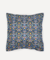 Coco & Wolf Aurora Stitch Edge Square Cushion In Blue