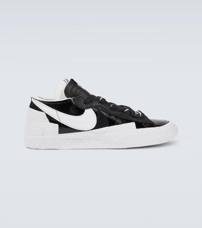 Nike Sacai X Blazer Low Leather And Suede Low-top Trainers In White