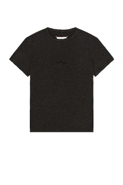 Maison Margiela Upside Down Logo Tee In Charcoal