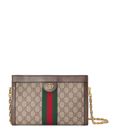 Gucci Small Ophidia Shoulder Bag In Neutrals