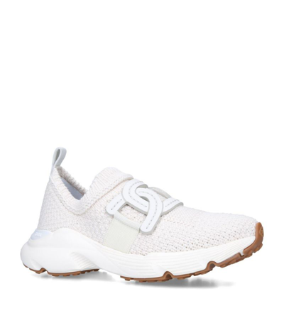 Tod's Cream Fabric Kate Sneakers In White