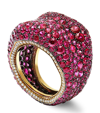 FABERGÉ YELLOW GOLD, WHITE GOLD AND RUBY EMOTION RING