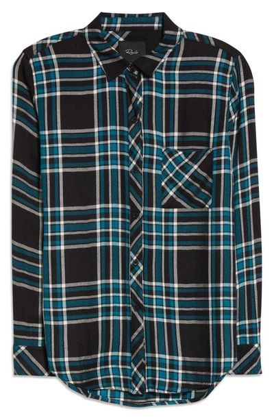 Rails Hunter Plaid Button-up Shirt In Midnight Cerulean Blue