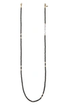 Little Words Project Mamacita Beaded Face Mask Chain In Jet Shine