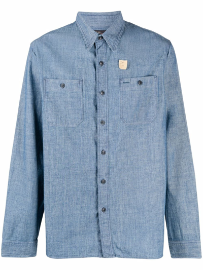 Ralph Lauren Rrl Button-down Denim Shirt In Blue