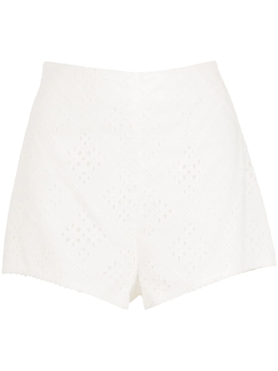 Martha Medeiros Aline Broderie Anglaise Shorts In White