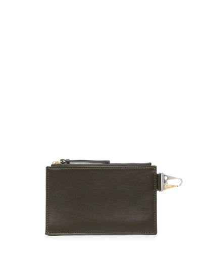 Dion Lee Mini Dog-clip Pouch In Green