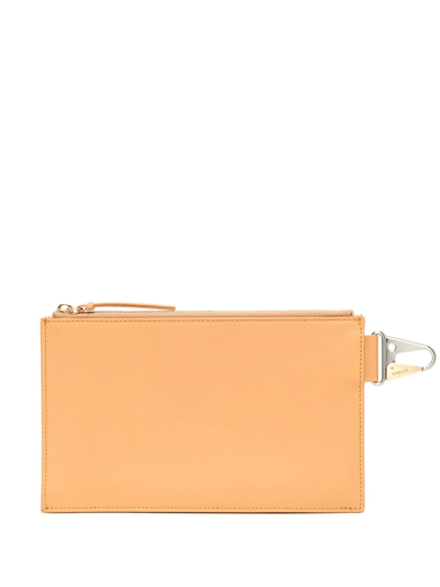 Dion Lee Mini Dog-clip Pouch In Brown