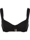 Simkhai Lia Cupped Bikini Top In Black