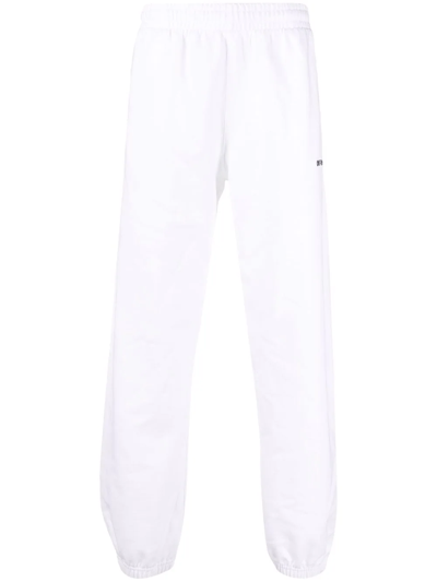 Off-white Helvetica Logo-print Track Pants In Weiss