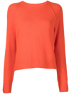 Apparis Eva Vegan Cashmere Crewneck Sweater In Blood Orange
