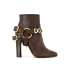 Dolce & Gabbana Logo High-heeled Ankle Boots In Brown