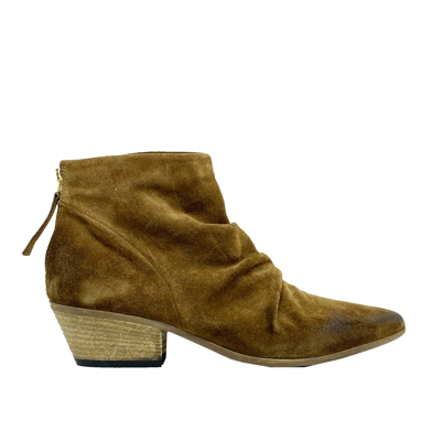 Parisienne Suede Ankle Boots In Brown
