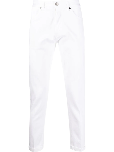 Pt Torino Stretch-cotton Tapered Jeans In White