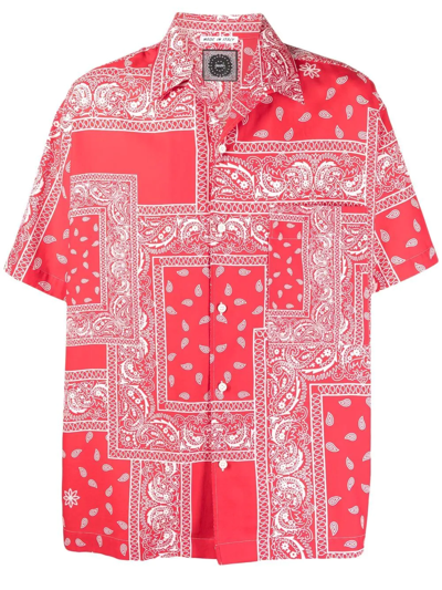 Destin Bandana-print Cotton Shirt In Red