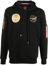 ALPHA INDUSTRIES PATCH-DETAIL PULLOVER HOODIE