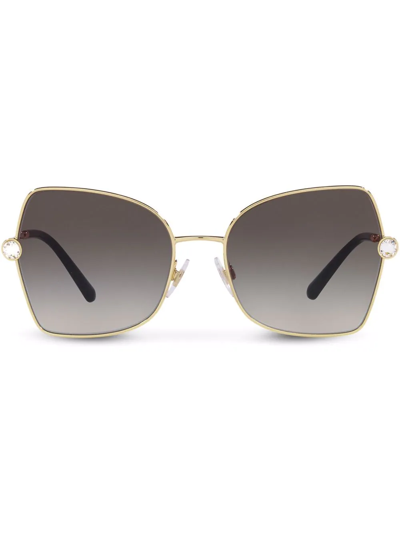 Dolce & Gabbana Dg Crystal Sunglasses In Grey