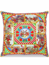 DOLCE & GABBANA CARRETTO LARGE SILK CUSHION