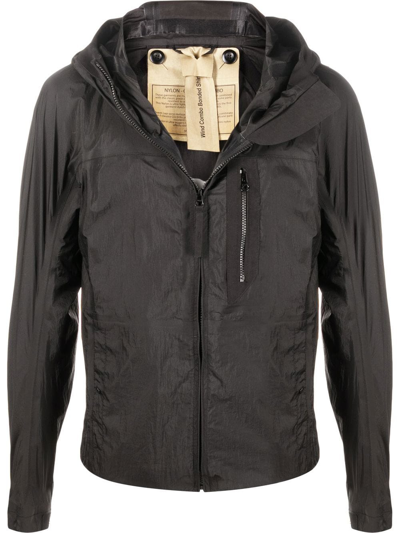 Ten C Panelled Hooded Jacket In Schwarz