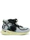 Nike Ispa Flow 2020 Se Mesh And Neoprene High-top Sneakers In Grün