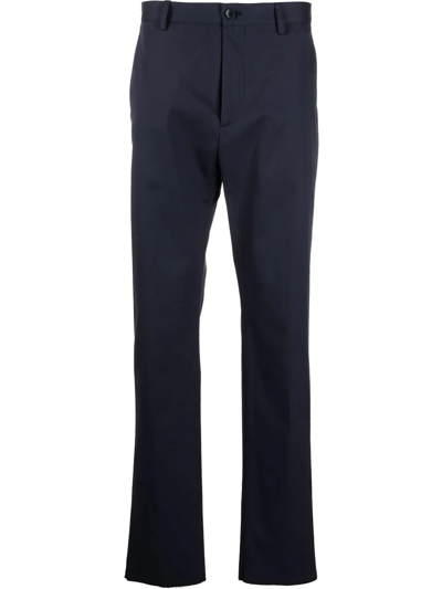 Etro Four-pocket Cotton Tailored Trousers In Blue
