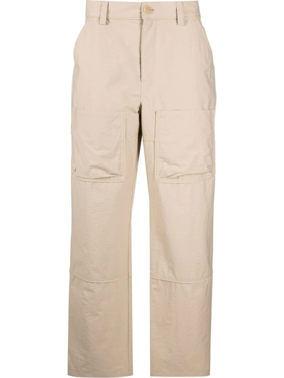 Jacquemus Multi-pocket Straight-leg Trousers In Neutrals