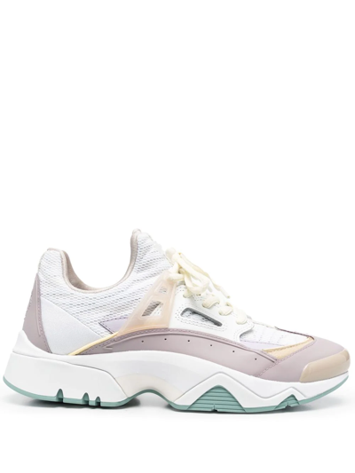 Kenzo Panelled-design Sneakers In Weiss