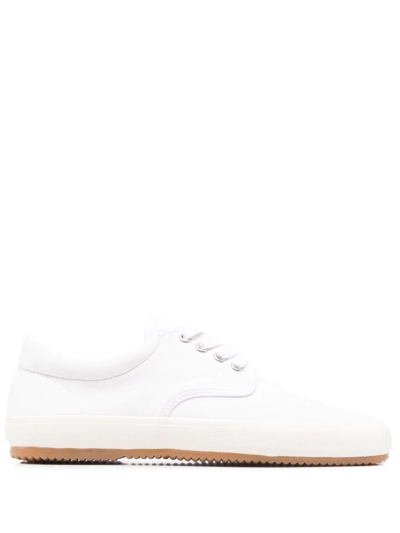Lemaire Square-toe Cotton-canvas Trainers In White