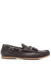 TOM FORD PEBBLED TASSEL ALMOND-TOE BOAT SHOES
