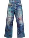 OUR LEGACY GRAPHIC-PRINT STRAIGHT-LEG JEANS