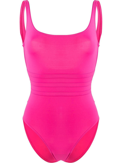 Eres Asia Low-back Roundneck One-piece Swimsuit In Rosa