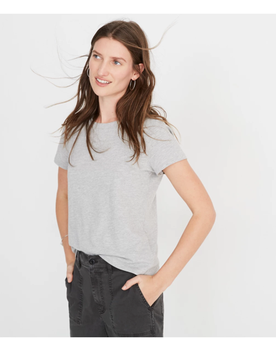 Madewell Northside Vintage Tee In Light Hthr Grey